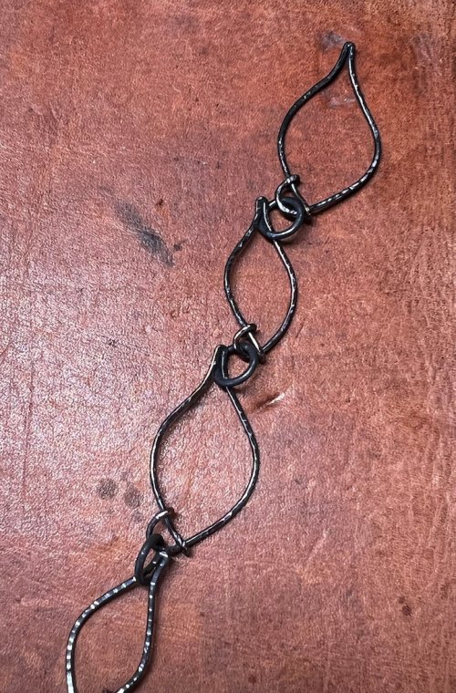 Susan LeGuyader's Altering an Existing Chain - From Paperclip to Petal Links - , Contemporary Wire Jewelry, Making Chain, Chain Making , Design, altering an existing chain